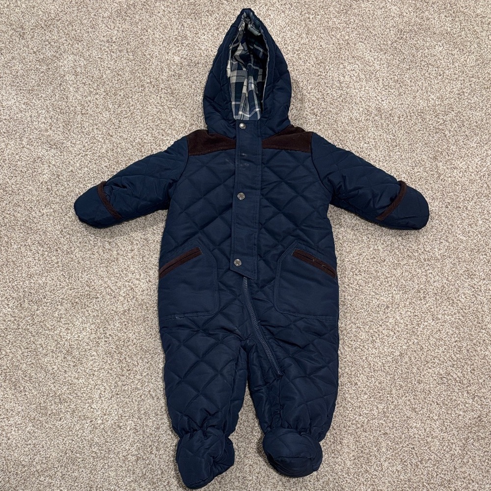 Rothschild Navy Quilted Kids Footie